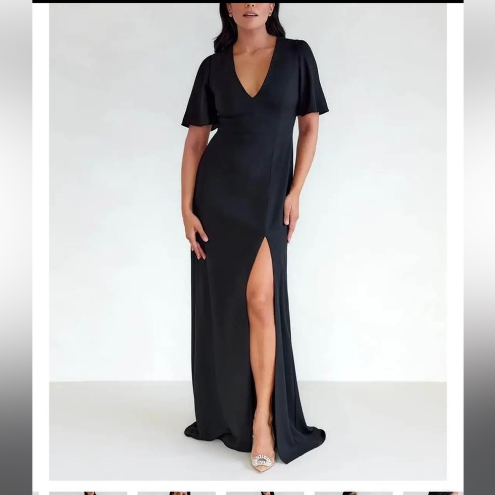 Park & Fifth Black Maxi Bridesmaid Dress